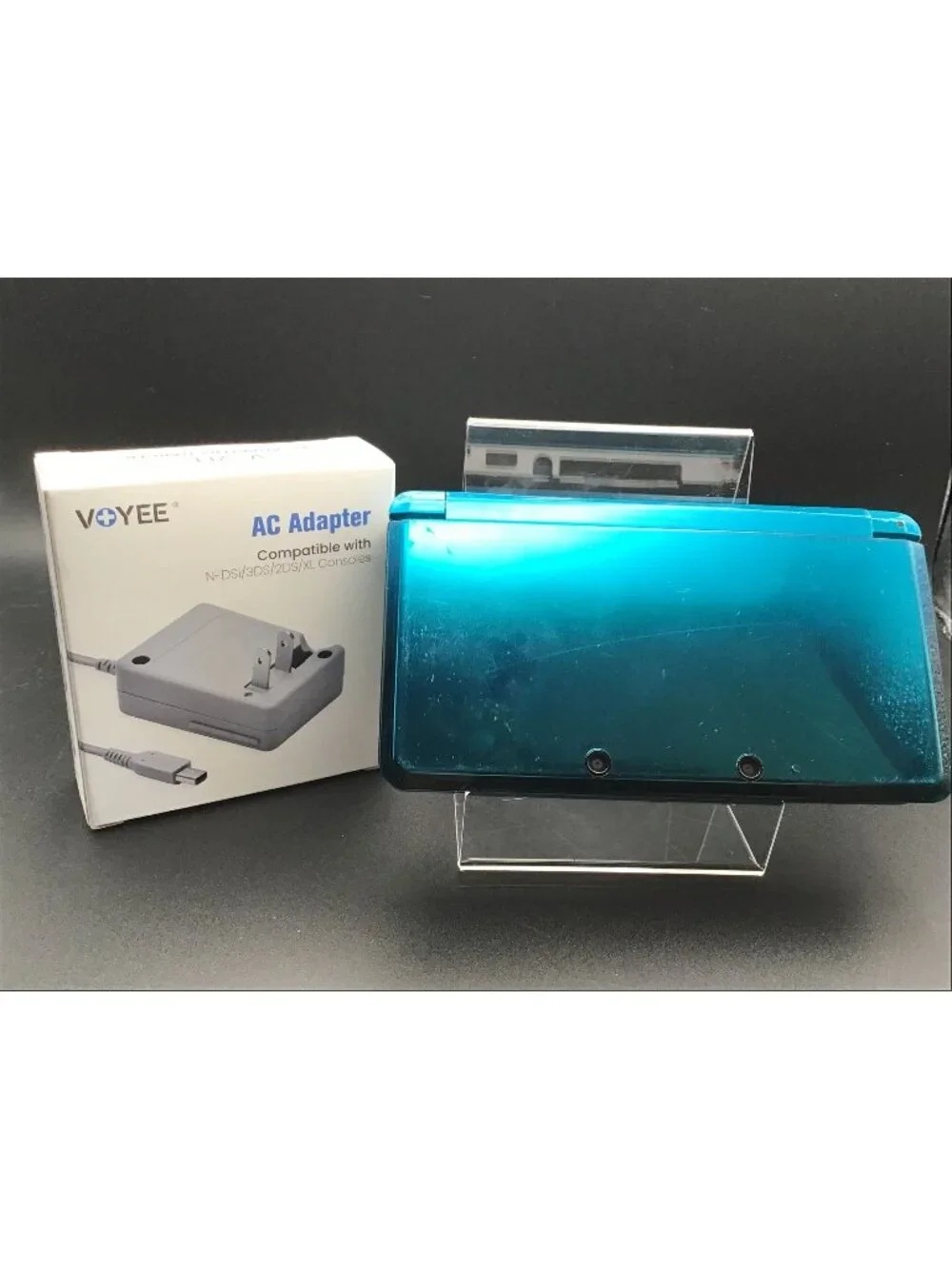 Nintendo 3DS Aqua Blue Console Region Free Custom New Charger Battery SD Japan!